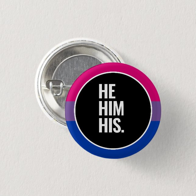 Badge Rond 2,50 Cm Fierté bisexuelle (Devant & derrière)
