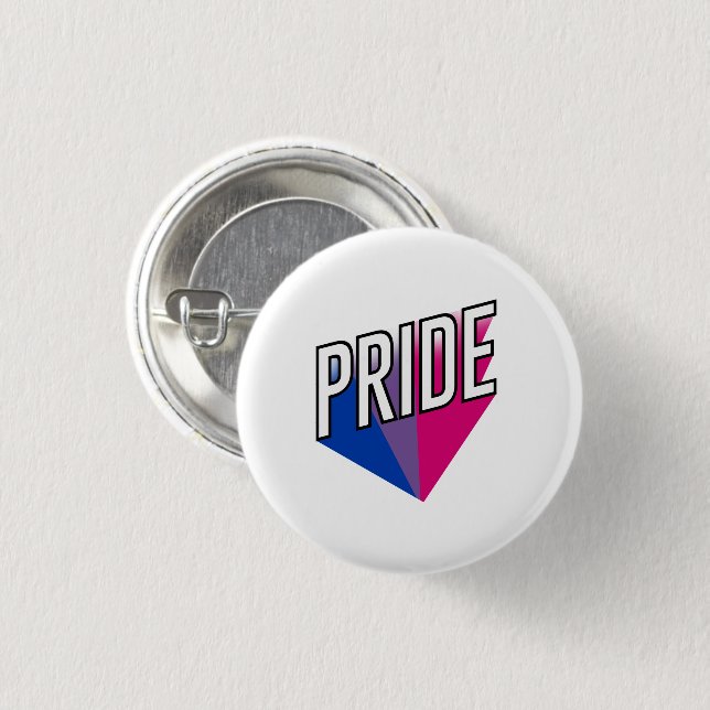 Badge Rond 2,50 Cm Fierté bisexuelle éclatée (Devant & derrière)