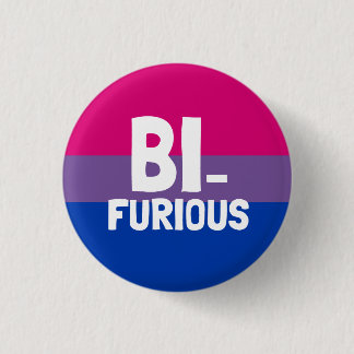 Badge Rond 2,50 Cm Fierté Bisexuelle Furieuse
