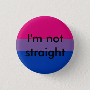 Badge Rond 2,50 Cm fierté bisexuelle je ne suis pas goupille droite