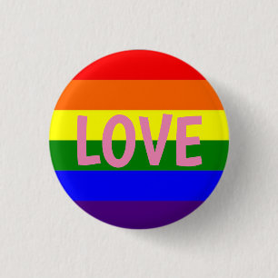 Badge Rond 2,50 Cm Fierté, bouton d'amour