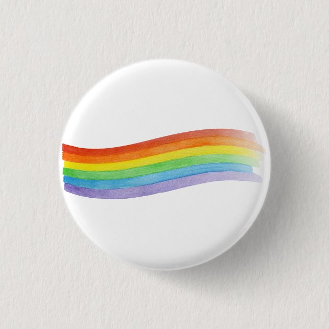 Badge Rond 2,50 Cm Fierté couleur eau arc-en-ciel (Devant)