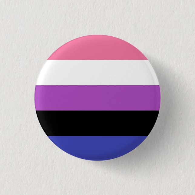Badge Rond 2,50 Cm Fierté de Genderfluid (Devant)