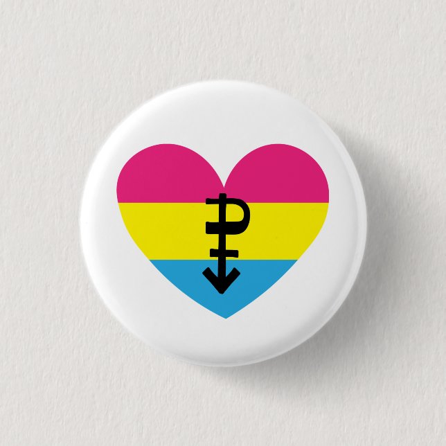 Badge Rond 2,50 Cm Fierté de Pansexual (Devant)