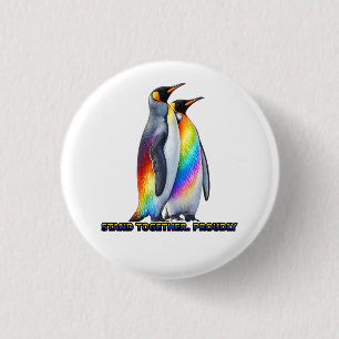 Badge Rond 2,50 Cm Fierté de pingouin arc-en-ciel – Tenez-vous ensemb