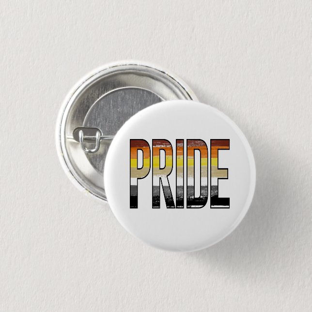 Badge Rond 2,50 Cm Fierté des Ours Mot (Devant & derrière)