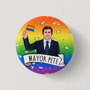 Badge Rond 2,50 Cm Fierté du maire Pete