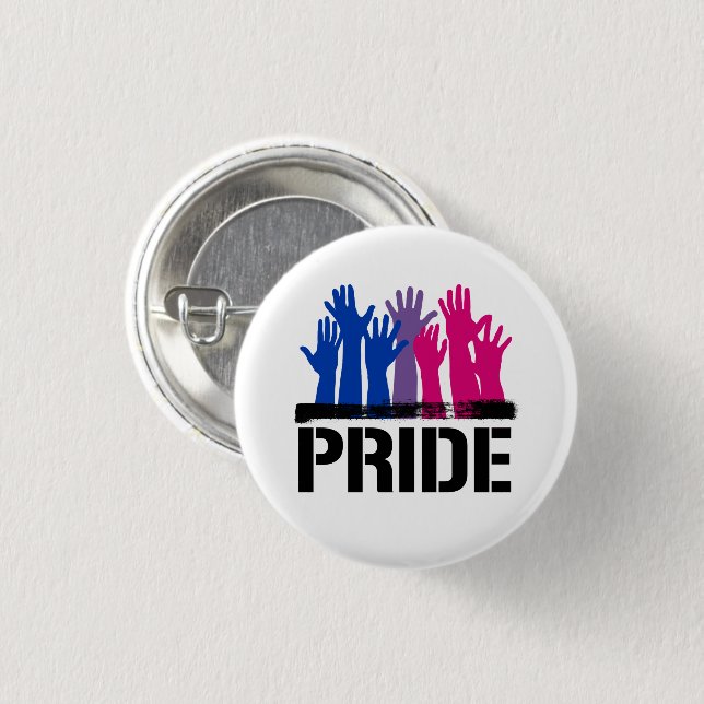Badge Rond 2,50 Cm Fierté ensemble bisexuelle (Devant & derrière)