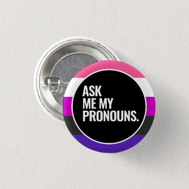 Badge Rond 2,50 Cm Fierté genderfluid (Devant & derrière)