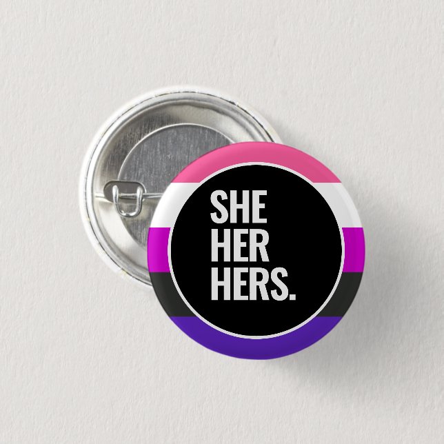 Badge Rond 2,50 Cm Fierté genderfluid (Devant & derrière)