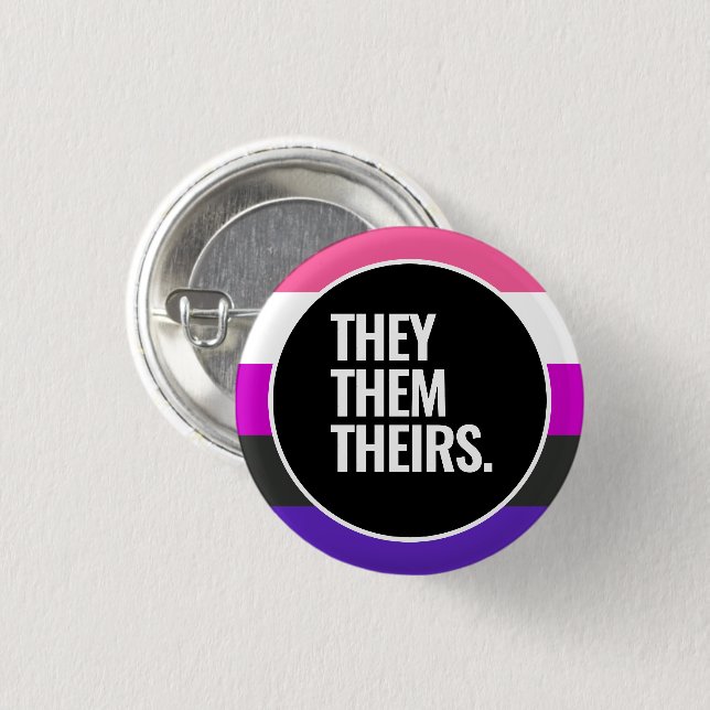 Badge Rond 2,50 Cm Fierté genderfluid (Devant & derrière)