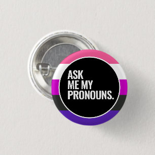 Badge Rond 2,50 Cm Fierté Genderfluide