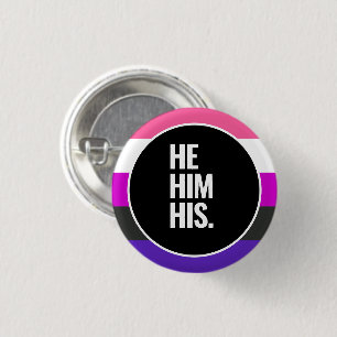 Badge Rond 2,50 Cm Fierté Genderfluide