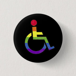 Badge Rond 2,50 Cm Fierté Handicap LGBT