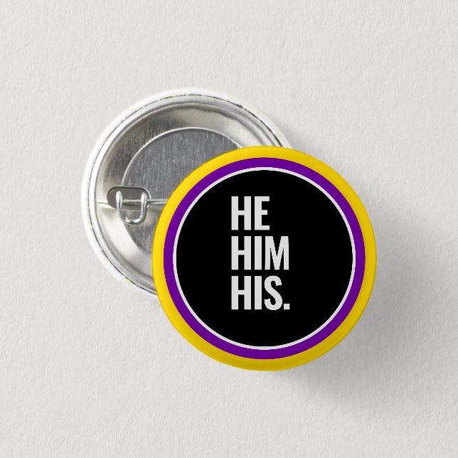 Badge Rond 2,50 Cm Fierté intersexe (Devant & derrière)