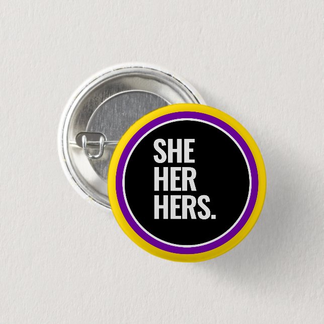 Badge Rond 2,50 Cm Fierté intersexe (Devant & derrière)