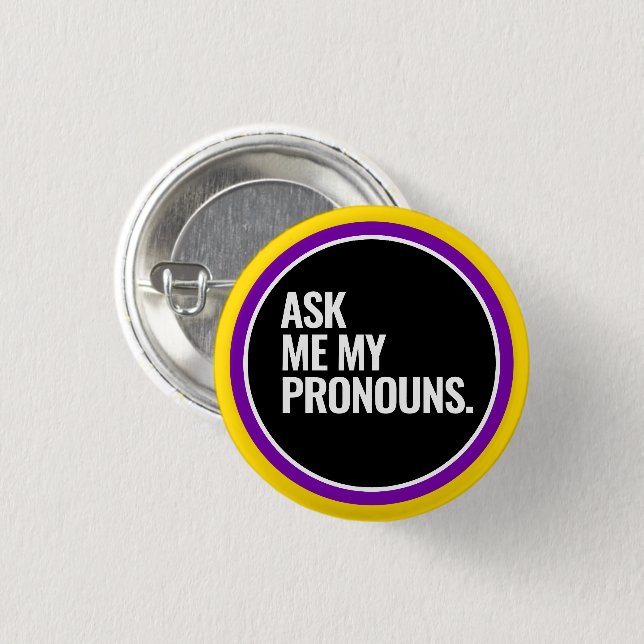 Badge Rond 2,50 Cm Fierté intersexe (Devant & derrière)