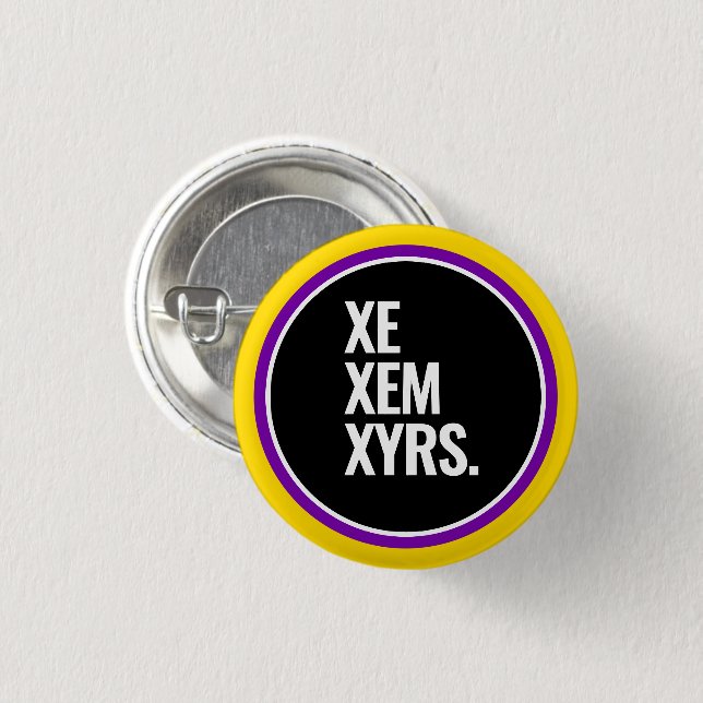 Badge Rond 2,50 Cm Fierté intersexe (Devant & derrière)