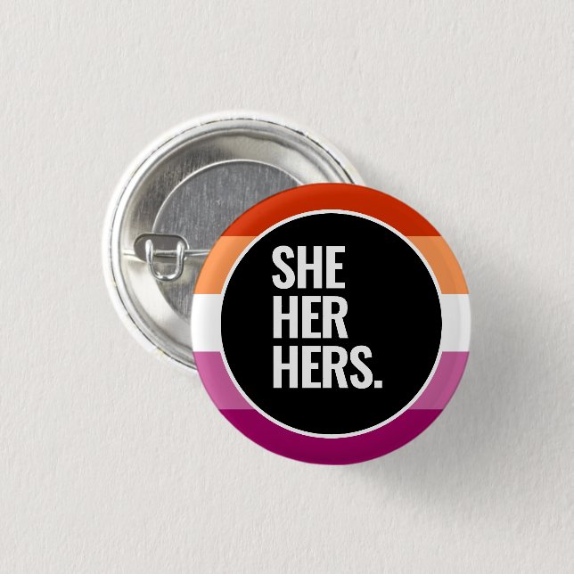 Badge Rond 2,50 Cm Fierté lesbienne (Devant & derrière)