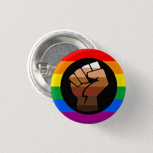 Badge Rond 2,50 Cm FIERTÉ LGBTQ (POC Fist Pride)