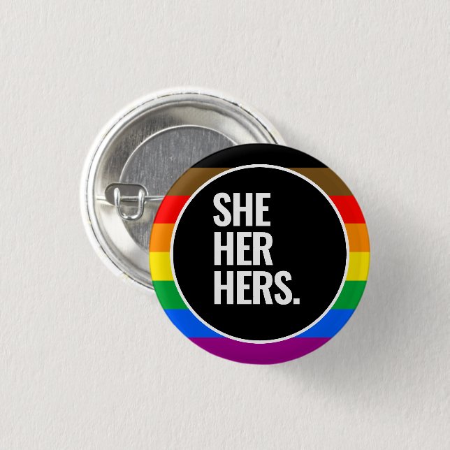 Badge Rond 2,50 Cm Fierté LGBTQPOC de Philly (Devant & derrière)