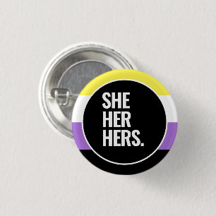 Badge Rond 2,50 Cm Fierté non binaire