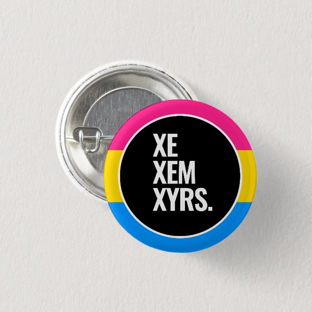 Badge Rond 2,50 Cm Fierté pansexuelle (Devant & derrière)