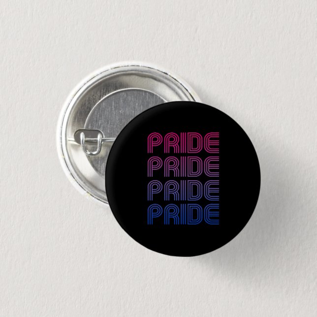 Badge Rond 2,50 Cm Fierté Rétro Bisexuelle (Devant & derrière)
