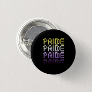 Badge Rond 2,50 Cm Fierté Rétro Non Binaire