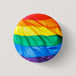 Badge Rond 2,50 Cm Fierté solide - plan rapproché de drapeau de gay