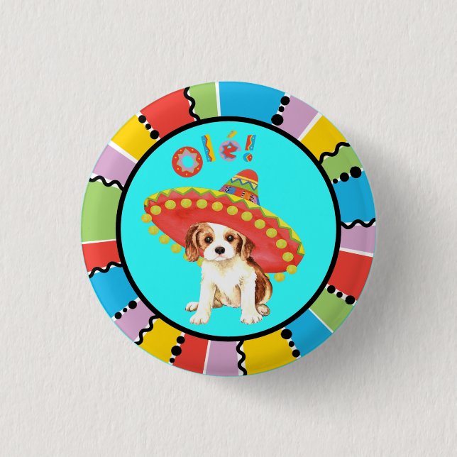 Badge Rond 2,50 Cm Fiesta Cavalier (Devant)