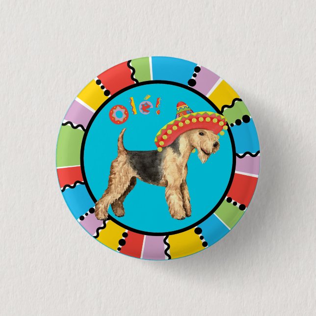 Badge Rond 2,50 Cm Fiesta Lakeland Terrier (Devant)
