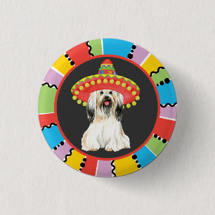 Badge Rond 2,50 Cm Fiesta Lhassa Apso