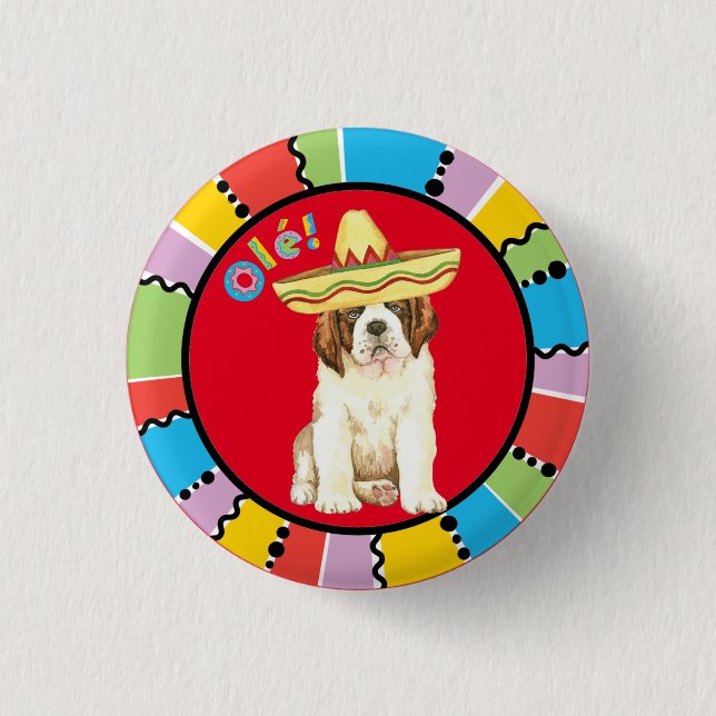 Badge Rond 2,50 Cm Fiesta St Bernard (Devant)