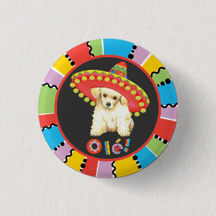 Badge Rond 2,50 Cm Fiesta Toy Poodle