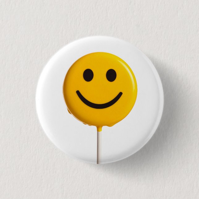 Badge Rond 2,50 Cm figure souriante (Devant)