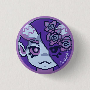 Badge Rond 2,50 Cm Fille, anime, pixelart