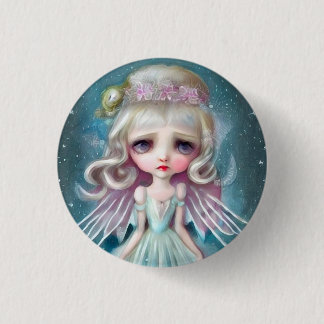 Badge Rond 2,50 Cm Fille Blonde Surréalisme Pop