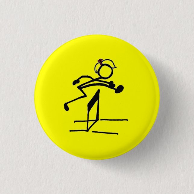 Badge Rond 2,50 Cm Fille de bâton (Devant)