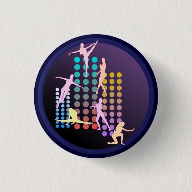 Badge Rond 2,50 Cm Fille de danse (Devant)