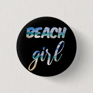 Badge Rond 2,50 Cm Fille de la plage