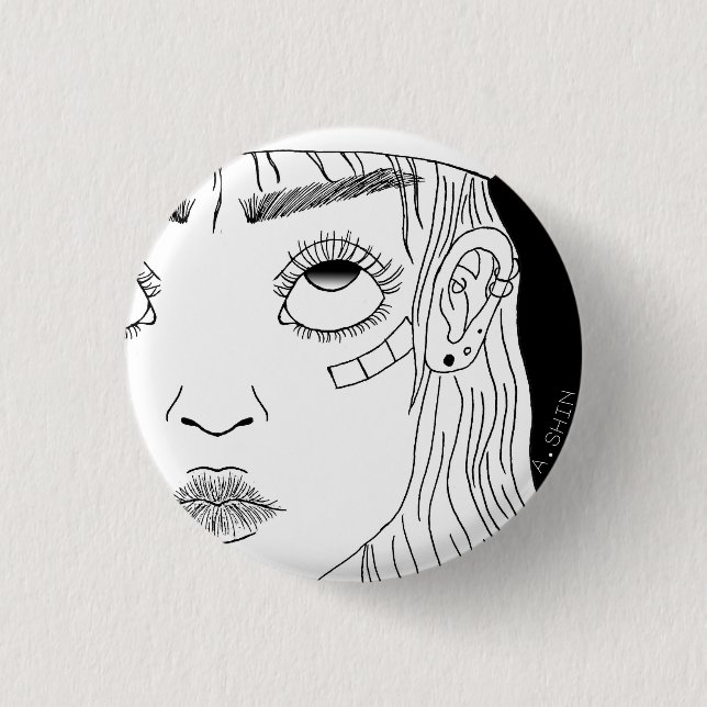 Badge Rond 2,50 Cm fille de sk8er (Devant)