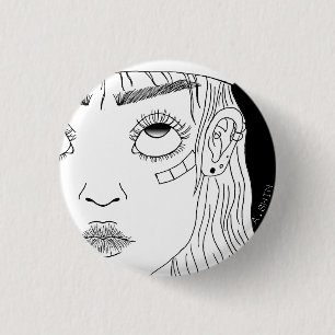 Badge Rond 2,50 Cm fille de sk8er