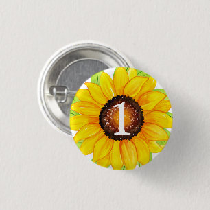 Badge Rond 2,50 Cm Fille du soleil Anniversaire personnalisé âge numé