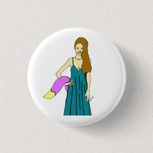 Badge Rond 2,50 Cm fille foy