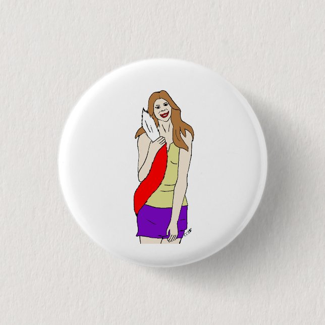 Badge Rond 2,50 Cm fille foy (Devant)