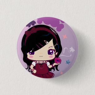 Badge Rond 2,50 Cm Fille Mayumi de Harajuku