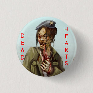 Badge Rond 2,50 Cm Fille morte de zombi de romans de coeurs