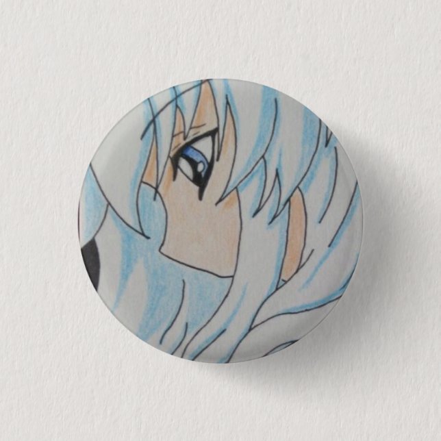 Badge Rond 2,50 Cm Filles d'Anime (Devant)