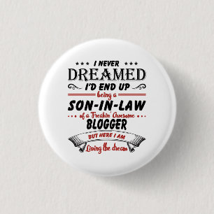 Badge Rond 2,50 Cm Fils En Droit D'Un Blogueur Stupéfiant